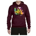 thumbnail image 2 of Wild Bobby, Colorful Rainbow Paint Love Streetwear Unisex Graphic Hoodie Sweatshirt, Maroon, 2XL, 2 of 3