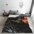 thumbnail image 5 of Vsdgher Cyberpunk Skull American Flag Ultra-Soft Micro flannel Blanket Throw Blankets for Couch Sofa, Bed (4 sizes)-80"x60", 5 of 7