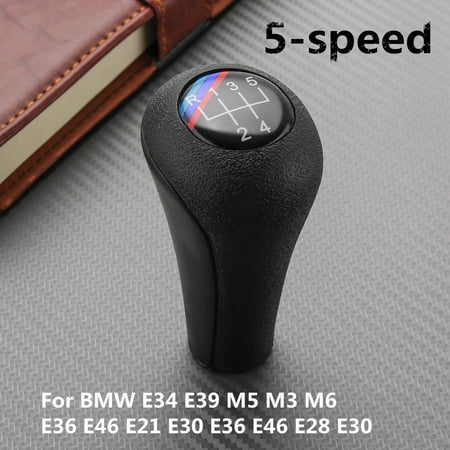 E39 M5 Performance Parts 5 Speed Leather Gear Shift Knob For BMW 1 3 5 6 Series E34 E39 M5 M3 M6 E36 E46 E21 E30 ()