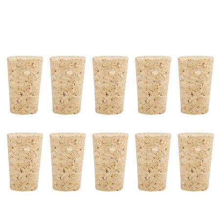 

10PCS Natural Cork Tapered Corks Wooden Beer Bottle Stopper (20*15*35mm)