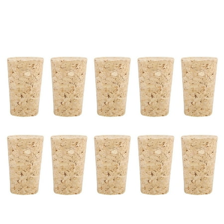 

10PCS Natural Cork Tapered Corks Wooden Beer Bottle Stopper (20*15*35mm)