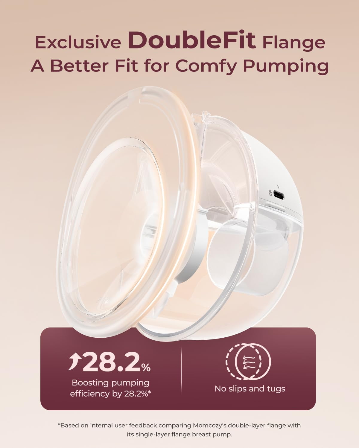 Momcozy M5 Lite Wearable Breast Pump - Electric, Hands-Free, DoubleFit Flange, 3 Modes & 9 Levels, 24mm, 2-Pack