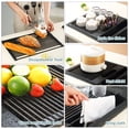 thumbnail image 2 of ReaNea Black Roll Up Dish Drying Rack Over The Sink, Kitchen Rolling Dish Drainer, Foldable Sink Rack Mat for Kitchen Sink Counter, 2 of 9