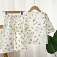 thumbnail image 2 of UAYOTSE Kids Neutral Sleepwear Set Lightweight Cozy Cute Allover Print Pajamas Long Sleeve Pullover Tee and Pants 2Pieces 12M-5T, 2 of 9