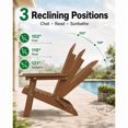 thumbnail image 3 of WINSOON Outdoor All-Weather HDPE Folding Adirondack Chair with Cup Holder & Adjustable Backrest, Easy to Install & Clean, Ideal for Garden, Yard & Patio, 3 of 8
