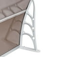 thumbnail image 4 of DIY 40"x 30" Window Awning Front Door Canopy ABS Cover Yard Garden Brown & White Household, 4 of 8