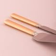 thumbnail image 3 of Weddingstar Cake Serving Set - Hammered Gold & Silver, 3 of 4