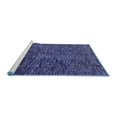 thumbnail image 2 of Ahgly Company Machine Washable Indoor Square Abstract Blue Modern Area Rugs, 6' Square, 2 of 4