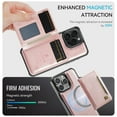 thumbnail image 3 of ELEHOLD Case for iPhone 15 Pro, 2-in-1 Detachable Magnetic Leather Wallet Case with RFID Blocking,Rosegold, 3 of 8