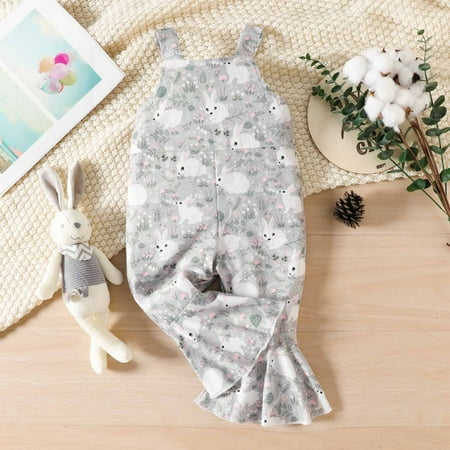 

Toddler Girl Romper Deals Kid Toddler Summer Clothes Easter Toddler Baby Girl Rabbit Print Jumpsuits Cartoon Printing Strap Romper Pants Baby Toddler Jumpsuit Summer Savings Clearance