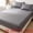 Dark Grey 39"x74.8", variant on Unique Bargains Fitted Sheet Polyester Ripple Bed Sheets for Sleep White 39"x74.8"