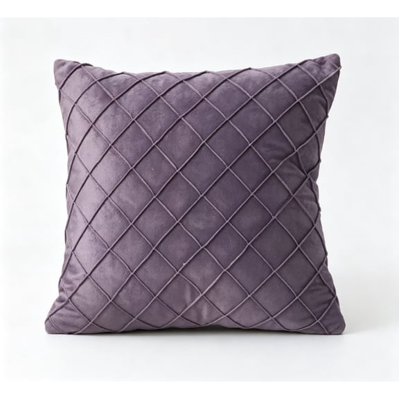 XmhyTop-A 45x45cm Velvet Decorative Throw Pillow, Square Home Decor Cushion with Hidden Zipper, Luxury Pillow,1 Piece,Purple