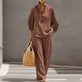 thumbnail image 2 of Purcolt 2 Piece Outfits for Women Summer Cotton Linen Matching Set V Neck Sleeveless Top Wide Leg Pants Casual Vacation Beach Travel Outfit, 2 of 9
