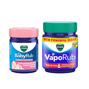 Vicks BabyRub 50ml + VapoRub 105ml – Extra Large Pack for Complete Care