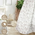 thumbnail image 6 of Lapalife Floral Sheer Curtains, 63 inch Length 2 Panels Brocade Cotton French Farmhouse Light Filtering Window Sheers, Dusty Pink, 6 of 8