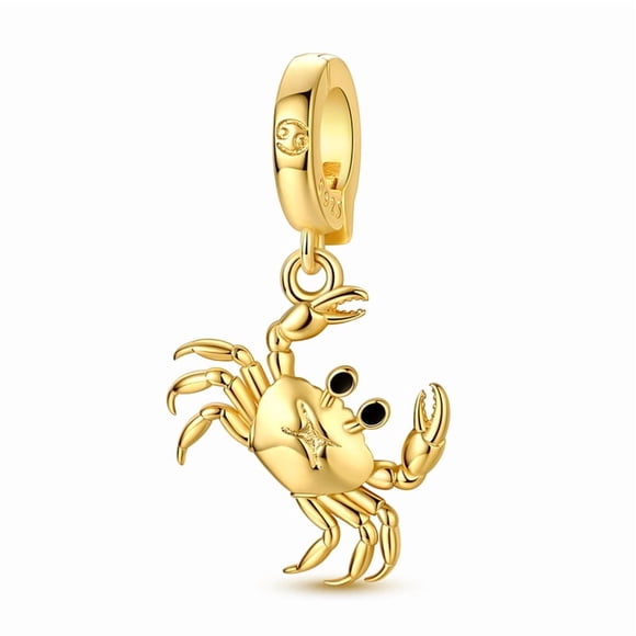 Dije Universal de Cáncer Dorado Bañado en Plata