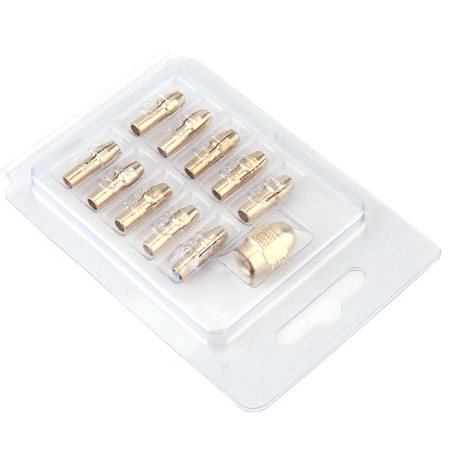 Collets & Collet Cap - 11pcs 4-jaw Cobre Drill Chuck Collet Set para Mini Electric Grinder Rotate Tool 0.5-3.2mm