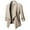 Khaki, variant on Women's Long Sleeve Blazer Suit Flowy Slim Fit Spring Work Ruched Fall Top Classic Casual Fashion Draped Neck Short Blazer Jacket White Medium