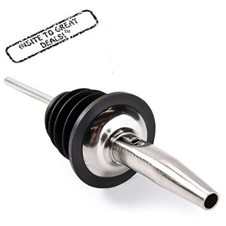 1 Olive Oil Liquor Wine Free Flow Bottle Pourer Dispenser Spout Stainless Steel designed after the Popular Spill-StopTM 285-50
