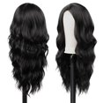 thumbnail image 4 of ZHAOCHENG Peluca larga ondulada negra para mujer, 24 pulgadas, sintética, rizada, natural, talla M, 4 of 5