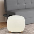 thumbnail image 4 of Lifestyle Solutions Genoa Round Ottoman, Snow White Fabric, 4 of 6