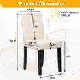 thumbnail image 6 of NiamVelo Dining Chairs Set of 4 Fabric Upholstered Kitchen Chairs Dining Room Chairs with Solid Wood Legs for Kitchen Restaurant and Living Room, Beige, 6 of 7