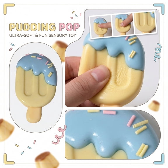 Knisume Slow Rising Squeeze Toy - Sensory Squishy Stress Relief for Office Desk, Soft Gel Fidget Anxiety Decompression, Adult Party Favor Squeeze