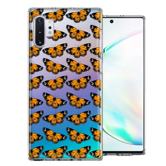 MUNDAZE For Samsung Galaxy Note 10 Plus Monarch Butterflies Design Double Layer Phone Case Cover
