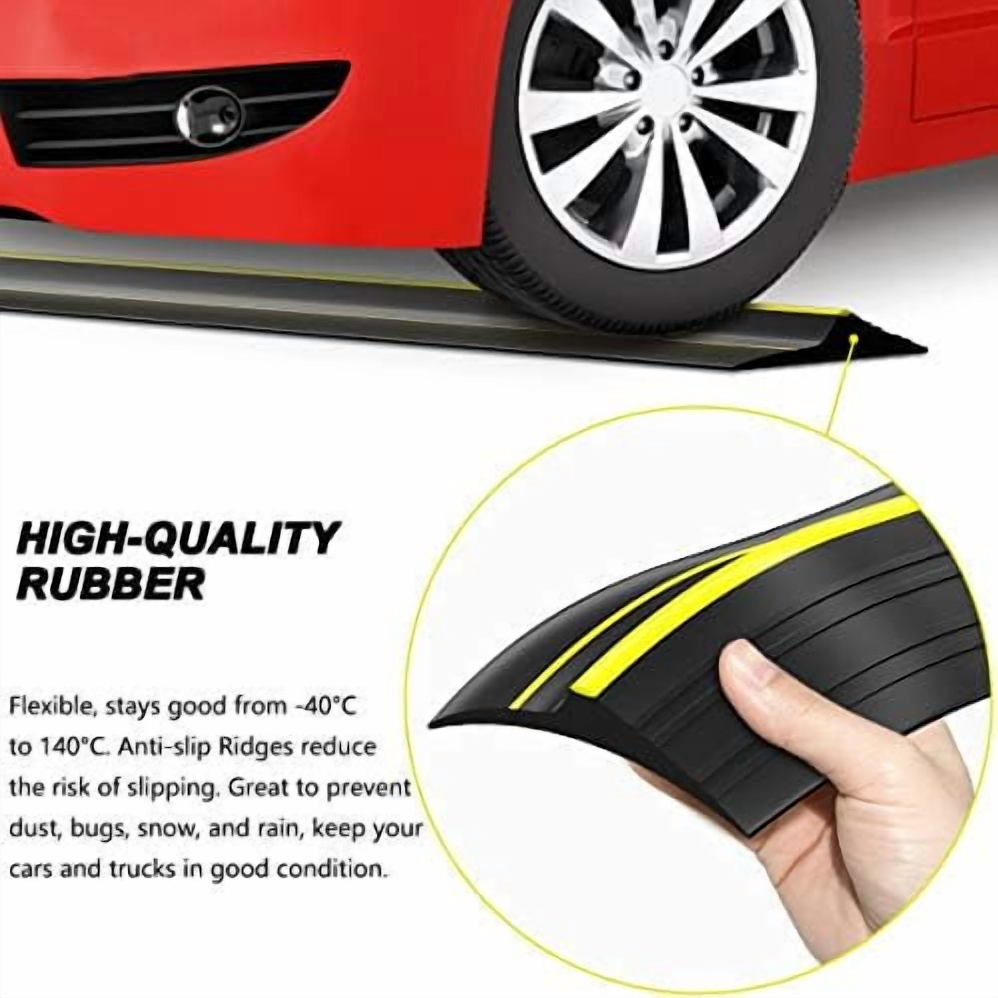 Universal Garage Door Threshold Seal Strip 10FT Kit, Bottom Waterproof Rubber Weather Stripping Replacement（Yellow, 1 Adhesive）