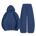 thumbnail image 6 of Angala 2 Piece Outfits For Girls Long Sleeve Cozy Hooded Sweatshirt With High Wwaist Pants With Back Pocket Set Girls Autumn Daily Wear Clothes, 6 of 6