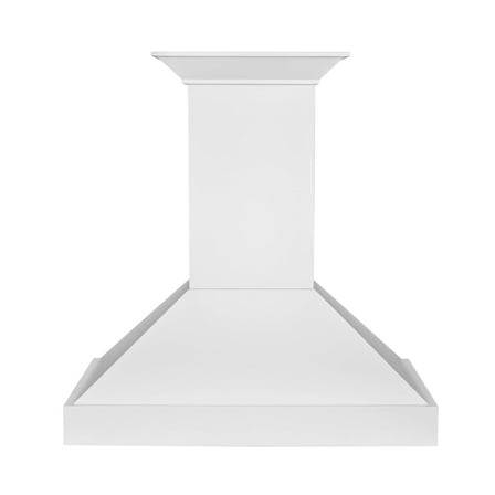 ZLINE 30" 400 CFM Convertible Wooden Wall Mount Range Hood in Smooth Bright White Finish, KBWW-30