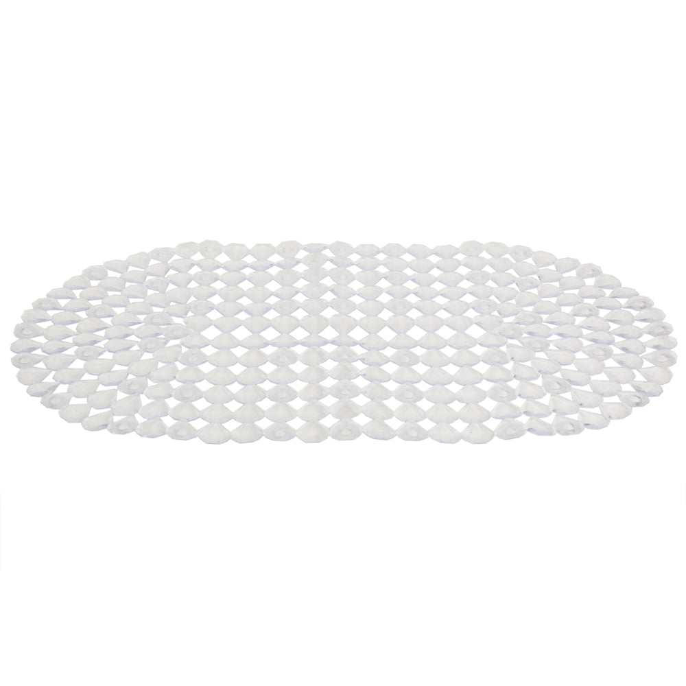 Diamond Plastic Bath Mat, Clear