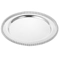 thumbnail image 3 of COMPUKAS 1Pack Silver Iron Round European Style Cupcake Plate for Food Serving and Jewelry Storage 11.8In, 3 of 8