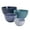 Blue, variant on Tabletops Gallery Hobnail Style 4 Piece Blue Storm Stoneware Nesting Mixing Bowl Set for Baking and Cooking