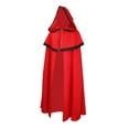 thumbnail image 2 of Penkiiy Cloak with Hood Men Clearance Men Patchwork Hooded Casual Party Retro Gothic Long Cloak Stage Outfit Red Cloak, 2 of 9