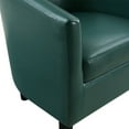 thumbnail image 3 of Convenience Concepts Take a Seat Churchill Accent Chair with Ottoman, Forest Green Faux Leather, 3 of 10