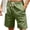 Olive Green, variant on WREESH Men's Linen Shorts Sports Shorts Beach Shorts Casual Solid Color Casual Elastic Waist Drawstring Shorts with Pockets Olive Green