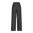 thumbnail image 3 of SELONE Women's Pants Casual Pull on Straight Leg Low Elastic Waist Trousers Loose Pants with Pockets Soft Outerwear, 3 of 9