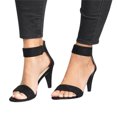 thumbnail image 3 of Women's Mid Low Block Heels Peeptoe Sandals Ankle With Buckle Strap Office Work Smart Ladies' Summer, 3 of 7