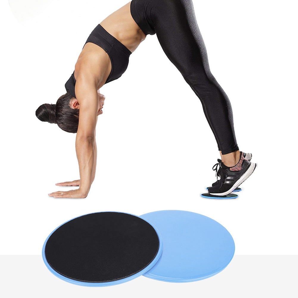 2x Suspension Trainer Sports Fitness Yoga Exercise Training Sliding Plate 17.8cm 