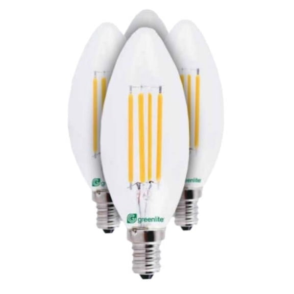 Greenlite 60175 - 5W/LEDX/CTCD/CL 4-PACK Blunt Tip LED Light Bulb