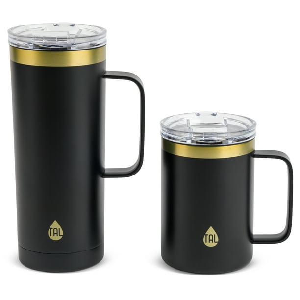 TAL Stainless Steel Mountaineer Coffee Mug 2 Pack, 20 fl oz and 12 fl