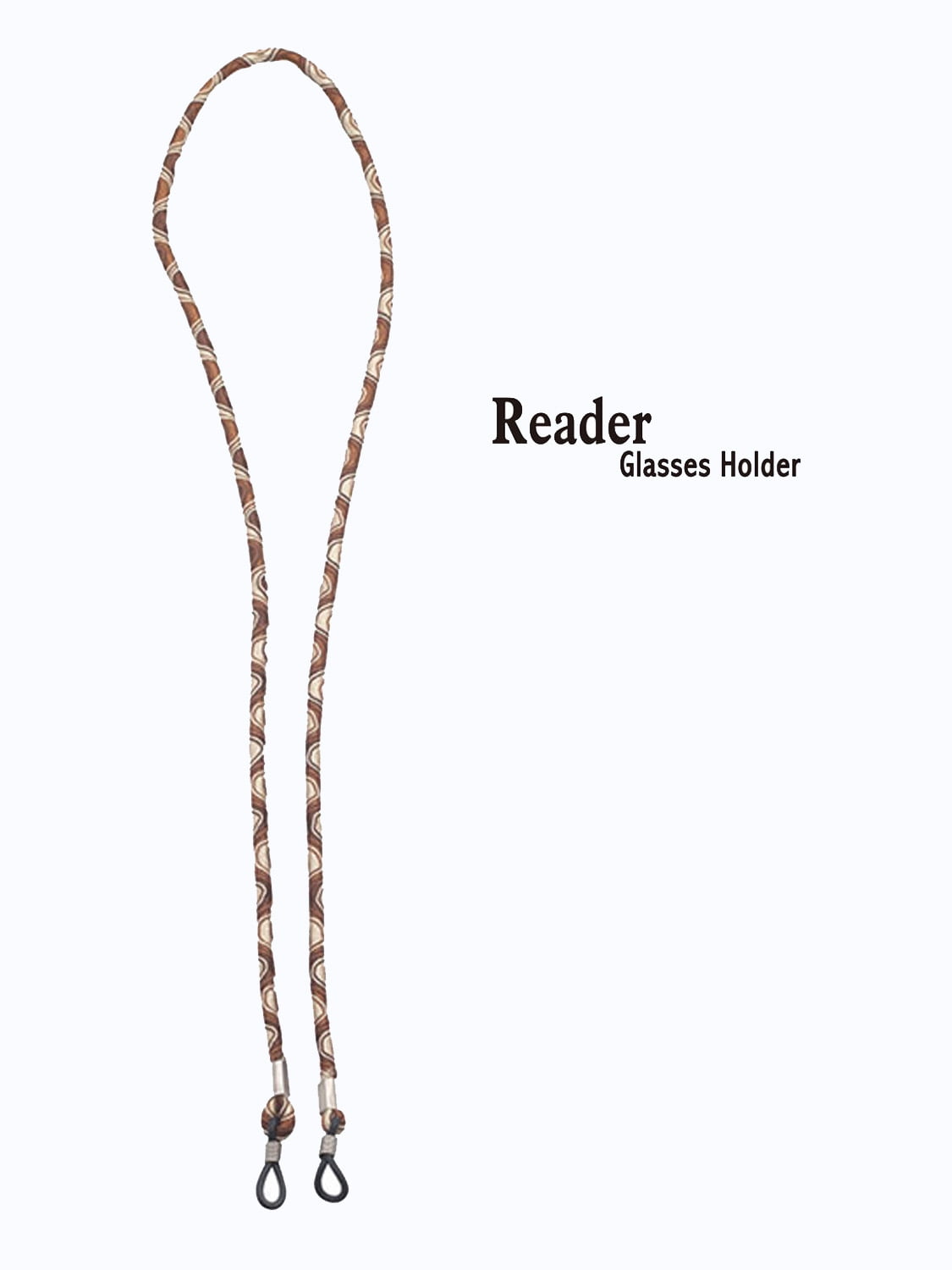 Reading Eyewear Retainer Brown Spiral Stretchy Eyeglass Holder Cord