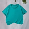 thumbnail image 4 of GiLiling Toddler T Shirts Cotton Summer Basic T Shirts Boys Girls Tee Undershirt Short Sleeve Crew Neck Shirt (Blue, 3-4 Years), 4 of 8
