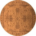 thumbnail image 1 of Ahgly Company Indoor Round Oriental Orange Industrial Area Rugs, 4' Round, 1 of 4