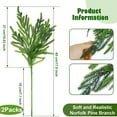 thumbnail image 4 of 6 Pcs Christmas Artificial Pine Branches, Green Plants Pine Needle Branch for DIY Garland and Home Garden Decoration 17.8 Inch Green, 4 of 9