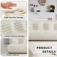 thumbnail image 4 of Indecor Home 53" Lazy Sofa, Togo Sofa Loveseat Leather Sofa Sectional Sofa Bean Bag Chair Floor sofa for Living Room, Bedroom, Beige, 4 of 11
