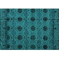 thumbnail image 1 of Ahgly Company Machine Washable Indoor Rectangle Abstract Turquoise Blue Modern Area Rugs, 5' x 8', 1 of 4