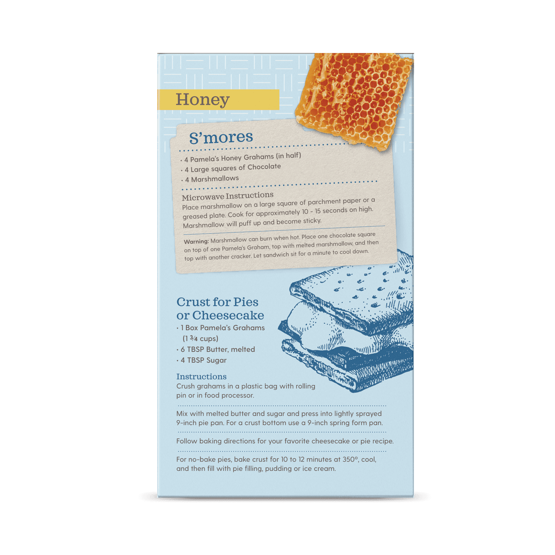 Pamela’s Gluten-Free Honey Grahams, 7.5 oz Box
