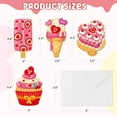 thumbnail image 7 of WaaHome Valentines Day Cards for Kids Classroom - 28 Sweet Ice Cream Girly Valentine Cards with Envelopes Bulk Valentines Party Favor Supplies & Exchange Gifts for Girls Kids Children Classmates, 7 of 7